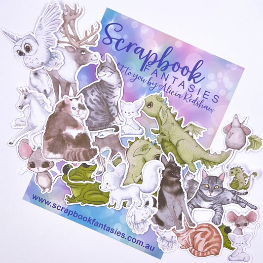 Magical Creatures Colour-Cuts - Magical Creatures (25 pieces) Designed by Alicia Redshaw