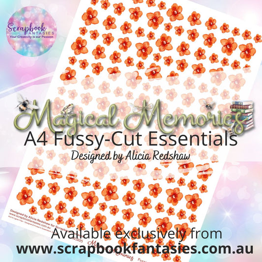 Magical Memories A4 Colour Fussy-Cut Essentials - Orange Flowers 667225