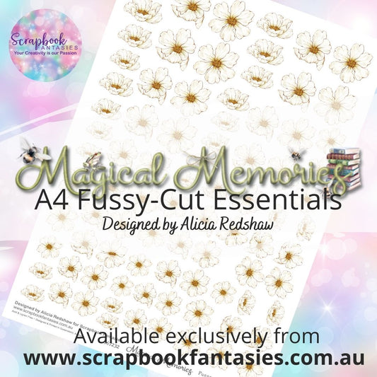 Magical Memories A4 Colour Fussy-Cut Essentials - White Cosmos Flowers 667232