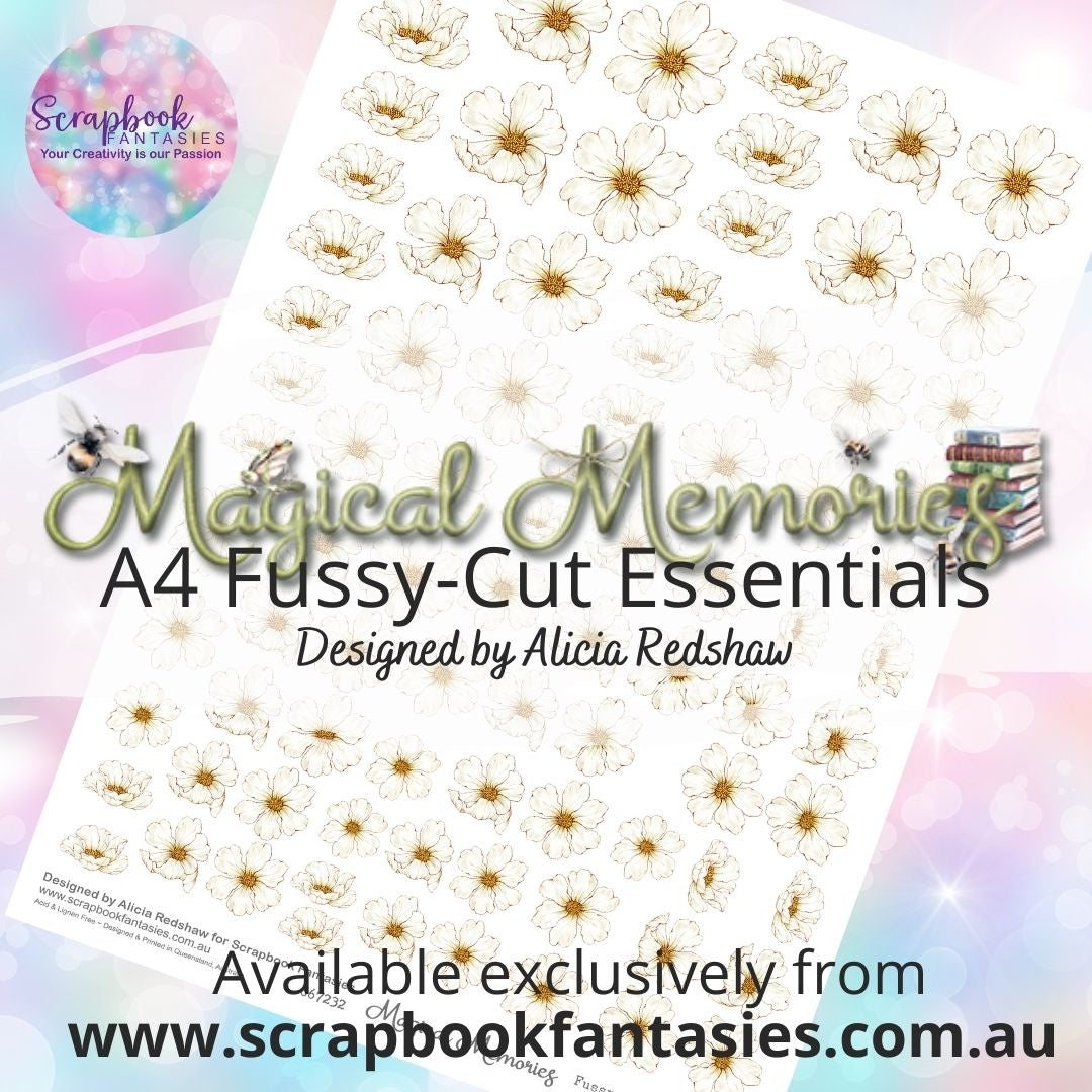 Magical Memories A4 Colour Fussy-Cut Essentials - White Cosmos Flowers 667232