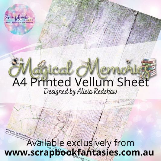 Magical Memories A4 Printed Vellum Sheet - Grey Wood 667217