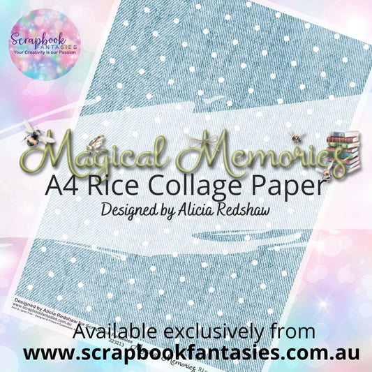 Magical Memories A4 Rice Collage Paper - Blue Spot 667213