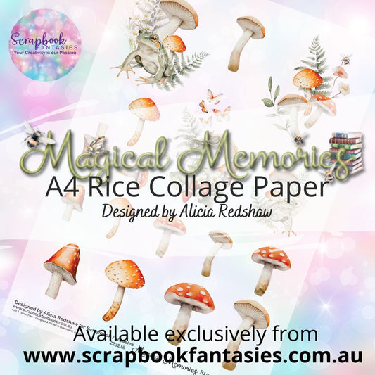 Magical Memories A4 Rice Collage Paper - Mushrooms 667218