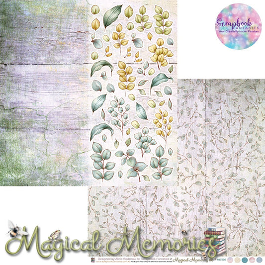 Magical Memories 12x12 Double-Sided Patterned Paper 6 - Designed by Alicia Redshaw Exclusively for Scrapbook Fantasies 667206