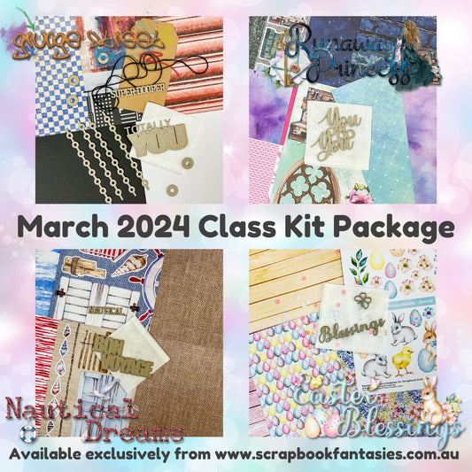 Class Kits Package for Live Classes March 2024 with Alicia Redshaw (Weeks 10, 11, 12 & 13)