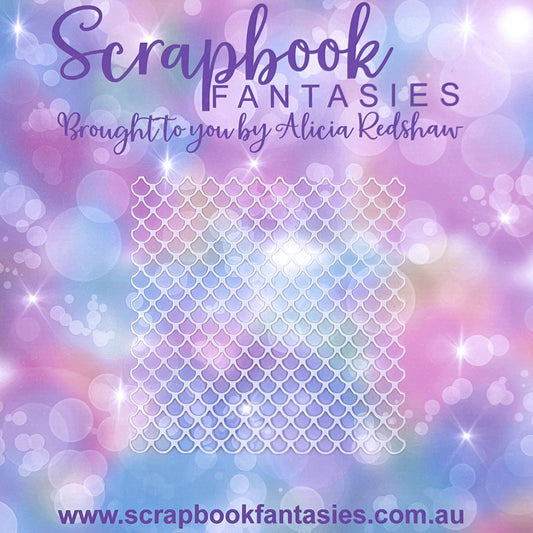 Scrapbook Fantasies Stencil Template Mask - 4”x4” - Mermaid Lace - 14659