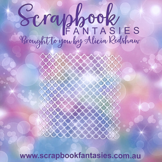 Scrapbook Fantasies Stencil Template Mask - 6”x6” - Mermaid Lace - 14658