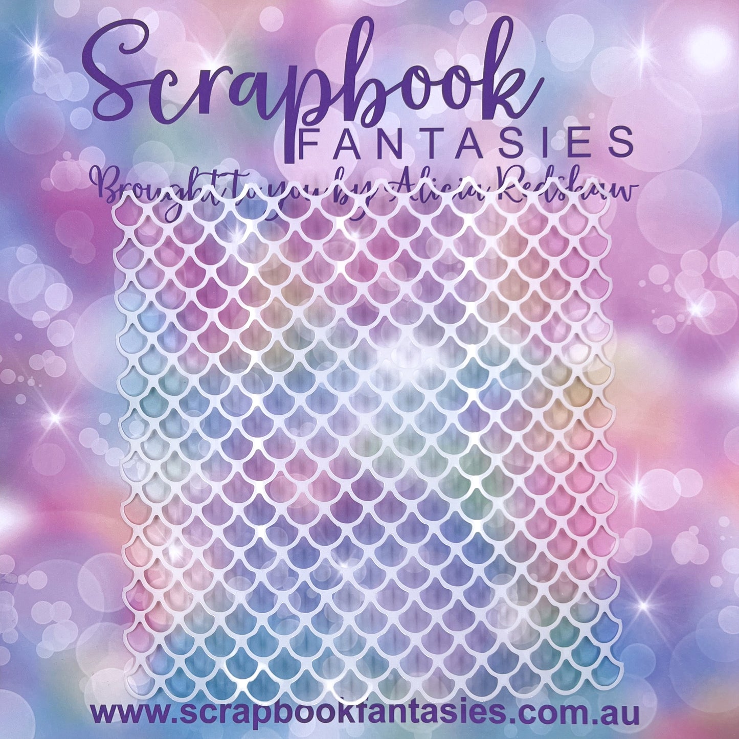 Scrapbook Fantasies Stencil Template Mask - 8”x8” - Mermaid Lace - 14660
