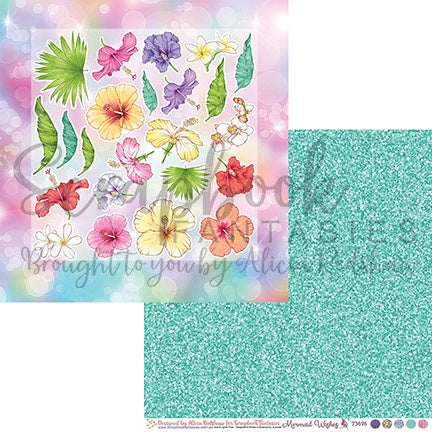 Mermaid Wishes 12x12 Double-Sided Patterned Paper 6 - Designed by Alicia Redshaw Exclusively for Scrapbook Fantasies