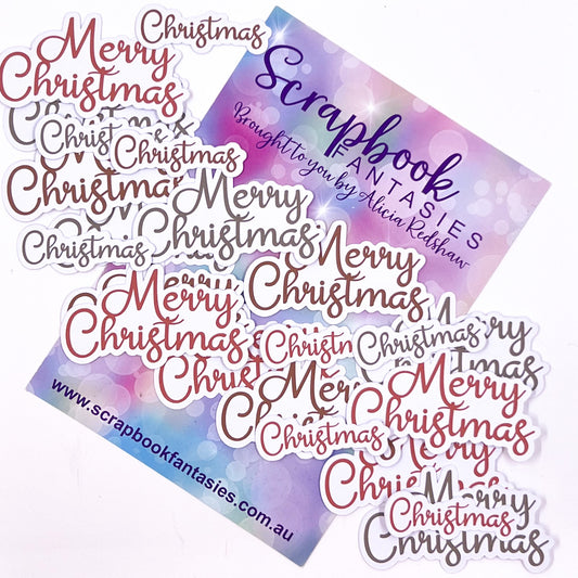 Aussie Christmas Colour-Cuts - Merry Christmas 3 (22 pieces) Designed by Alicia Redshaw