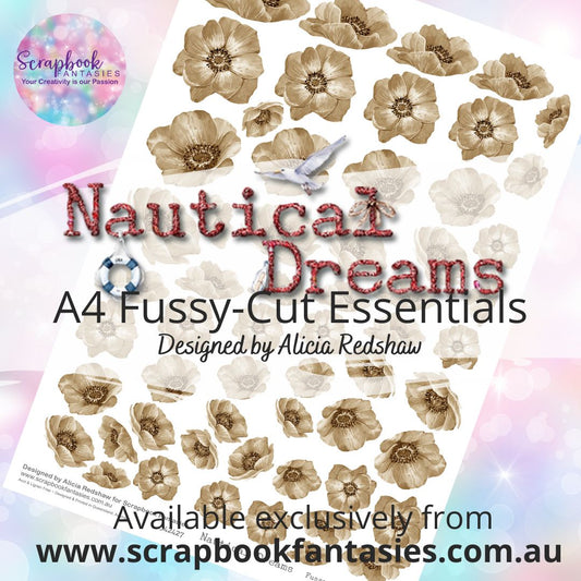 Nautical Dreams A4 Colour Fussy-Cut Essentials - Sepia Poppies 342427