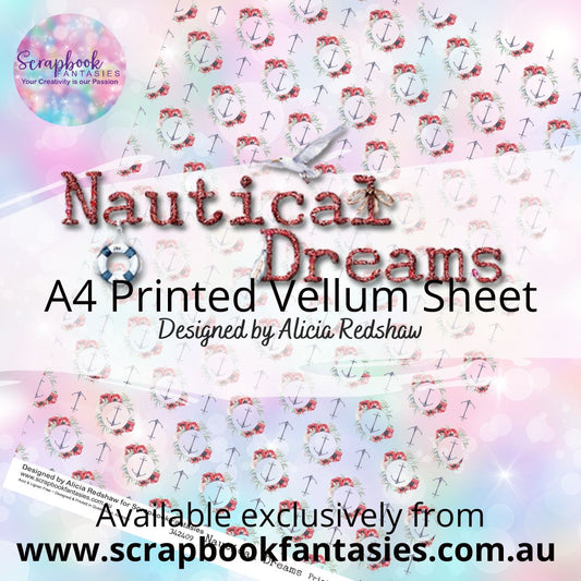 Nautical Dreams A4 Printed Vellum Sheet - Anchor Print 342409
