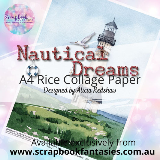 Nautical Dreams A4 Rice Collage Paper - Lighthouse Landscape 342415