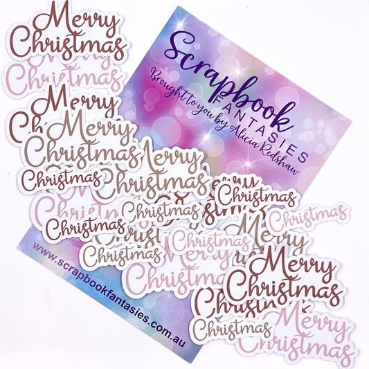 Peace & Joy Colour-Cuts - Merry Christmas 1 (22 pieces) Designed by Alicia Redshaw