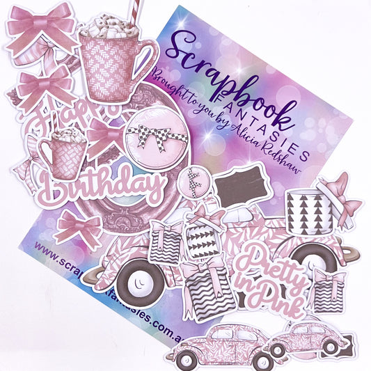 Peace & Joy Colour-Cuts - Pretty In Pink (27 pieces) Designed by Alicia Redshaw