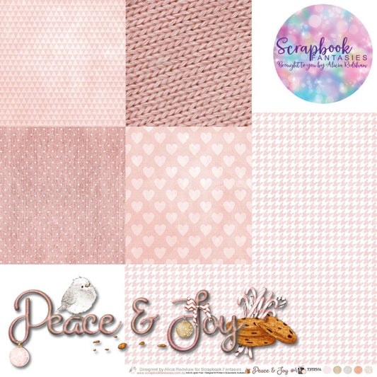 Peace & Joy 12x12 Double-Sided Patterned Paper 4 - Designed by Alicia Redshaw Exclusively for Scrapbook Fantasies
