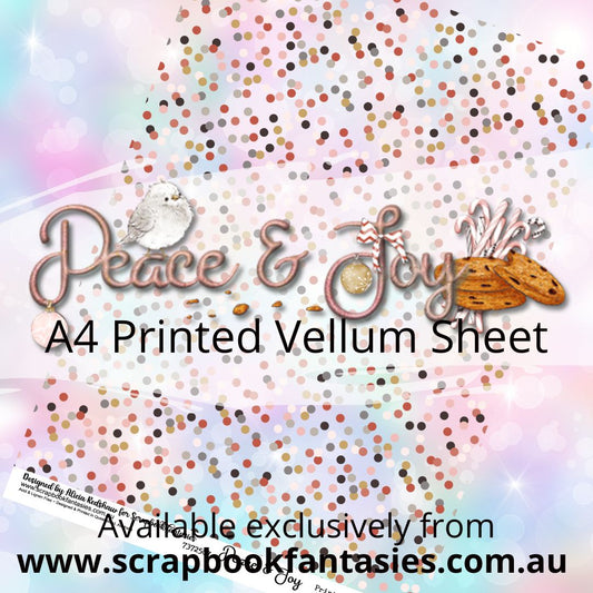 Peace & Joy A4 Printed Vellum Sheet - Spots 7372507
