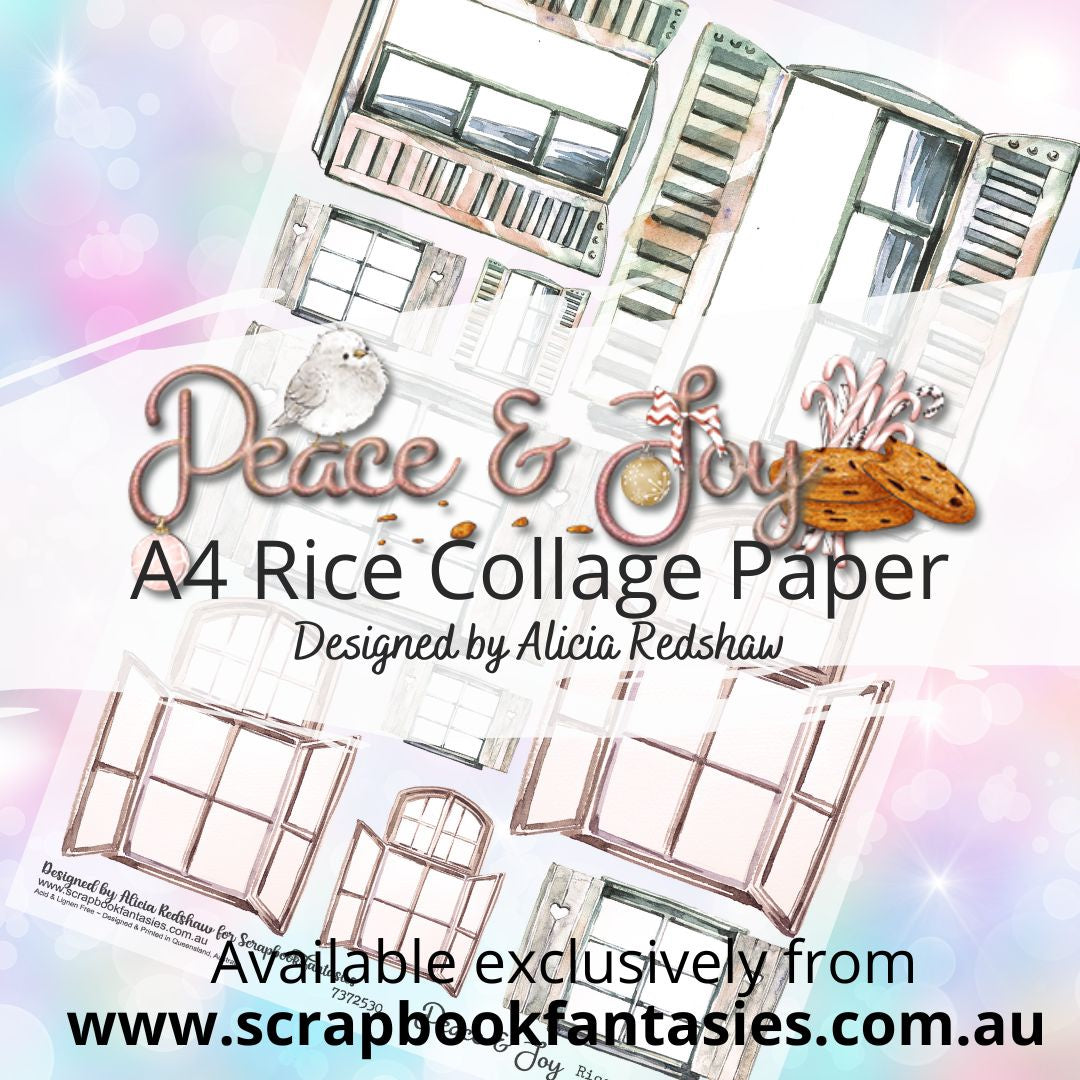 Peace & Joy A4 Rice Collage Paper - Windows