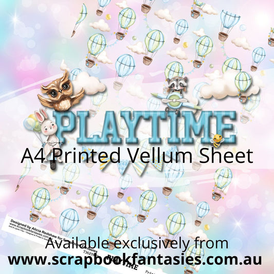 Playtime A4 Printed Vellum Sheet - Hot Air Balloons 73627803