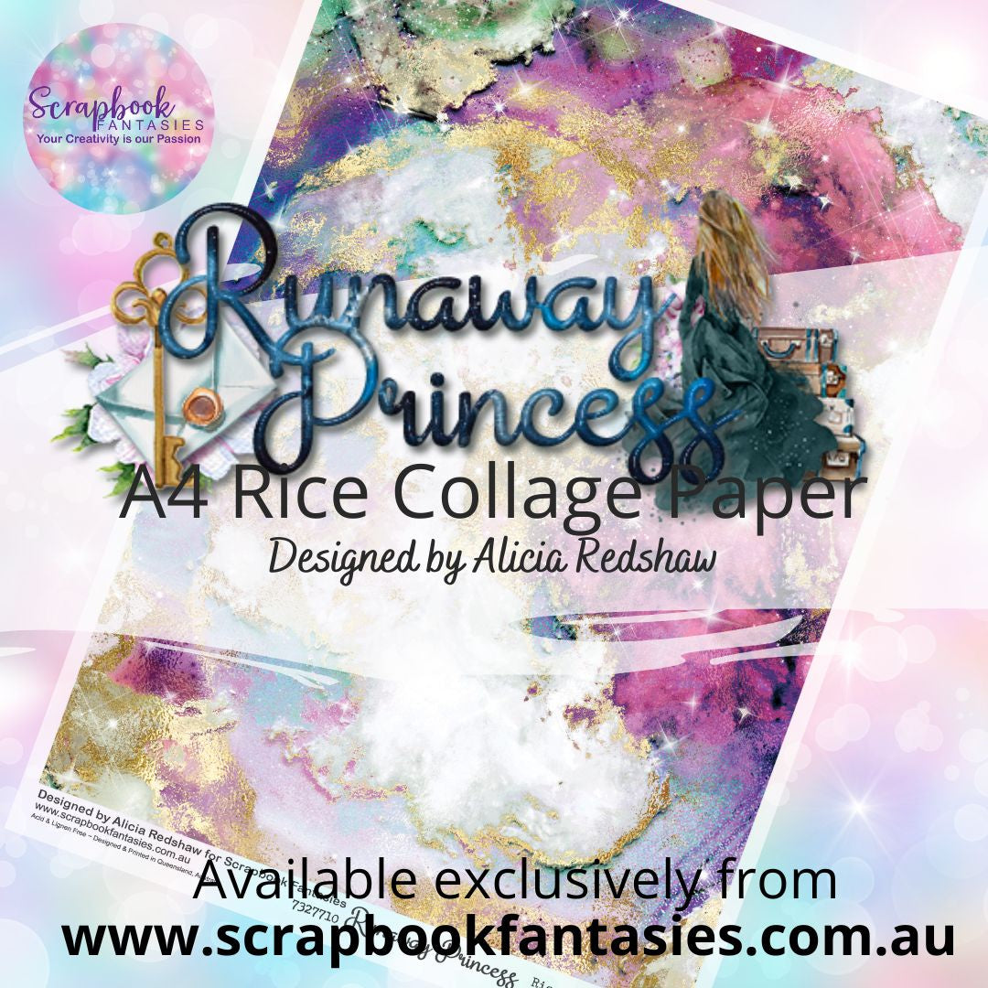 Princess Rice Paper Runaway Princess A4 Rice Collage Paper - Purple Galaxy 7327710 ...