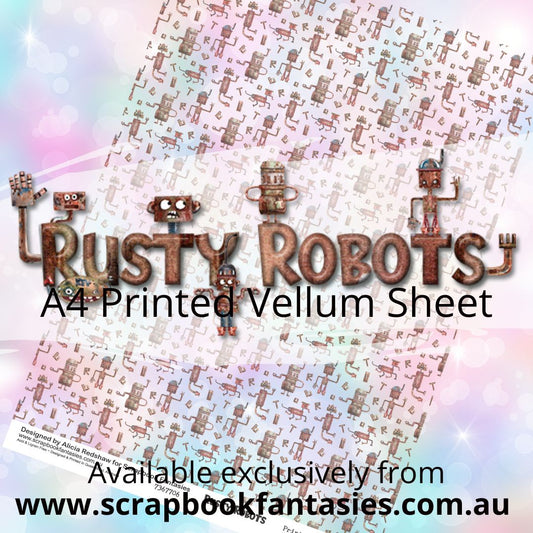 Rusty Robots A4 Printed Vellum Sheet - Rusty Robots Pattern 7367706