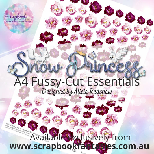 Snow Princess A4 Colour Fussy-Cut Essentials - Pink Roses 772627