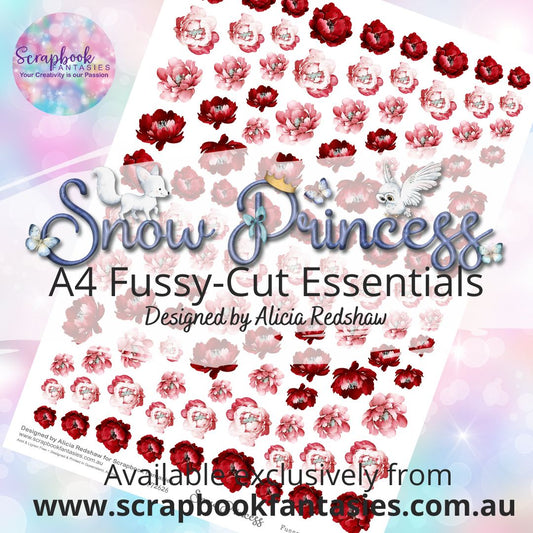 Snow Princess A4 Colour Fussy-Cut Essentials - Red Roses 772626