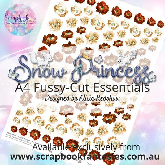 Snow Princess A4 Colour Fussy-Cut Essentials - Ginger Roses 772624