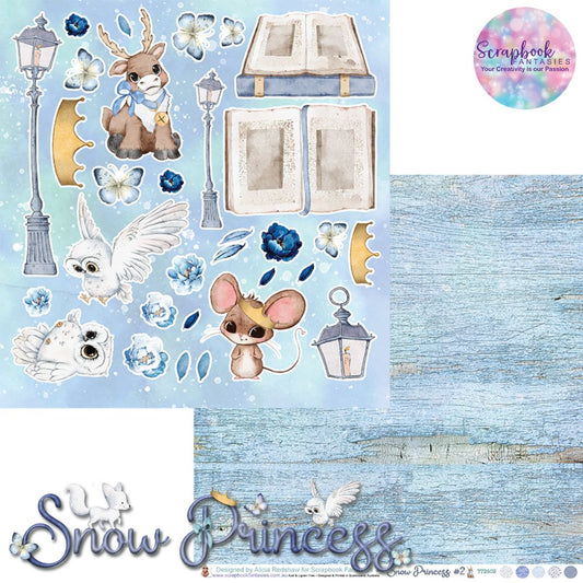 Snow Princess 12x12 Double-Sided Patterned Paper 2 - Designed by Alicia Redshaw Exclusively for Scrapbook Fantasies 772602