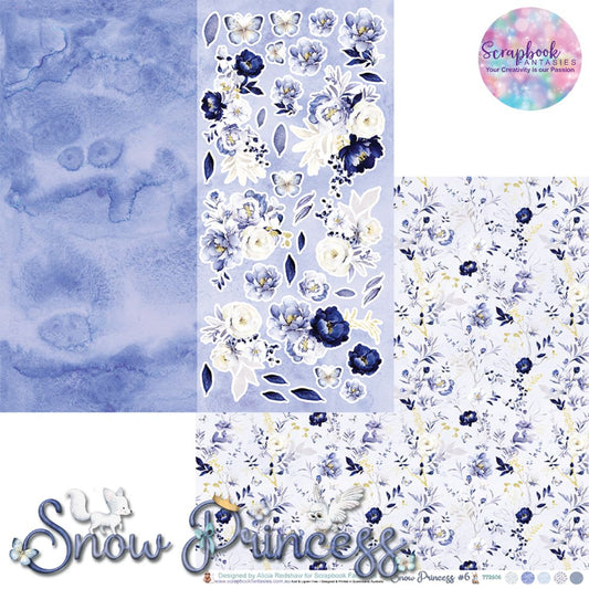 Snow Princess 12x12 Double-Sided Patterned Paper 6 - Designed by Alicia Redshaw Exclusively for Scrapbook Fantasies 772606