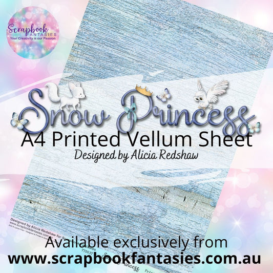 Snow Princess A4 Printed Vellum Sheet - Blue Wood 772637
