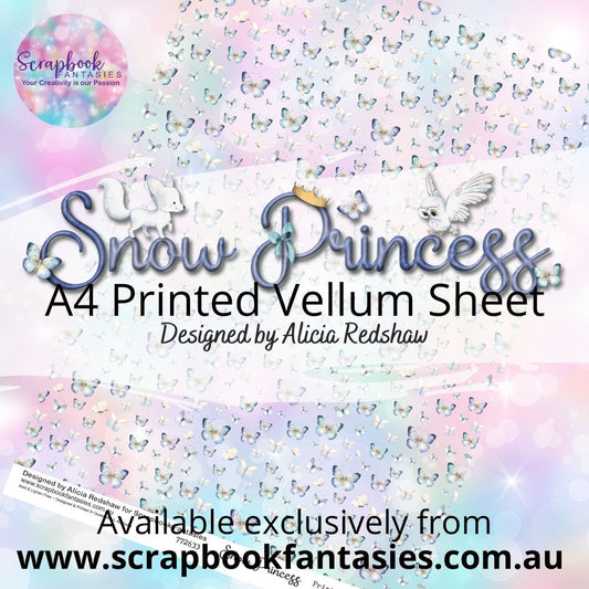 Snow Princess A4 Printed Vellum Sheet - Butterflies 772633