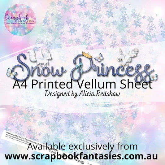 Snow Princess A4 Printed Vellum Sheet - Snowflakes 772634