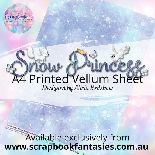 Snow Princess A4 Printed Vellum Sheet - Starry Watercolour 772608