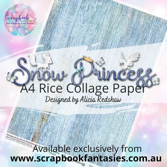 Snow Princess A4 Rice Collage Paper - Blue Wood 772629