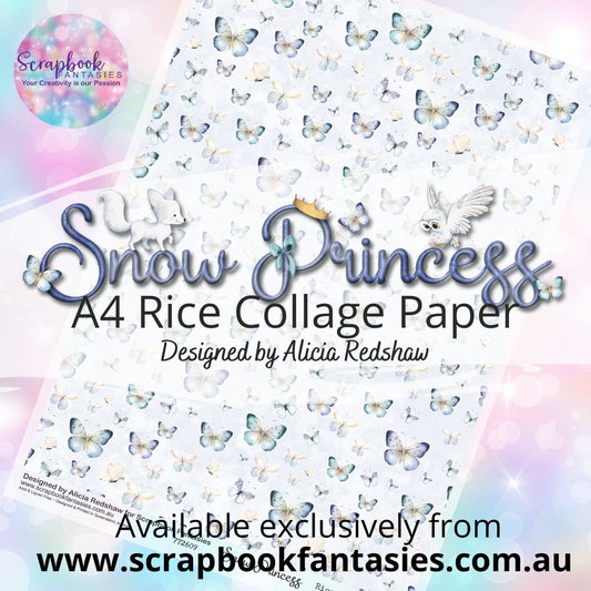 Snow Princess A4 Rice Collage Paper - Butterfly Pattern 772609