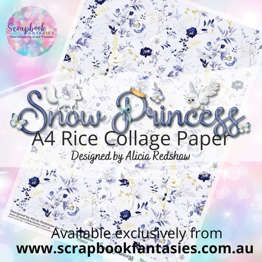 Snow Princess A4 Rice Collage Paper - Floral Pattern 772610
