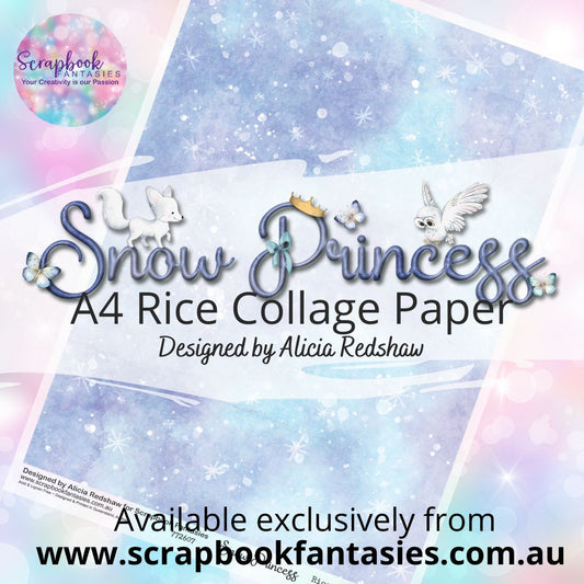 Snow Princess A4 Rice Collage Paper - Starry Watercolour 772607