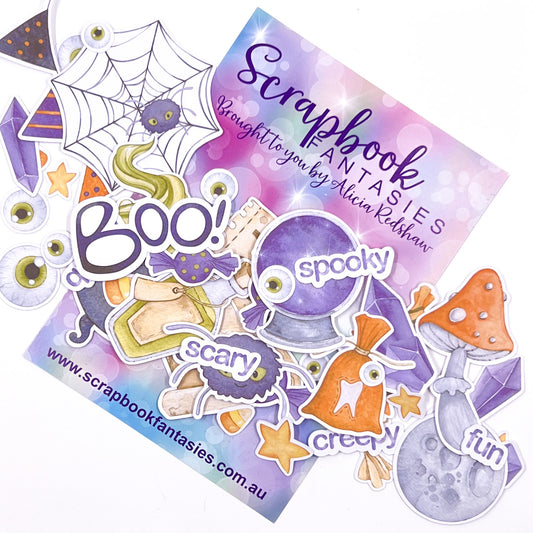 Spooktacular Colour-Cuts (50 pieces) Spooky Accessories - Designed by Alicia Redshaw