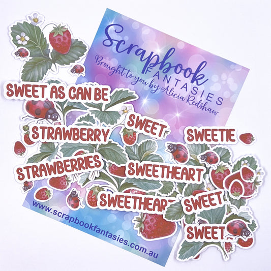 Strawberry Farm Colour-Cuts - Strawberries (48 pieces) Designed by Alicia Redshaw