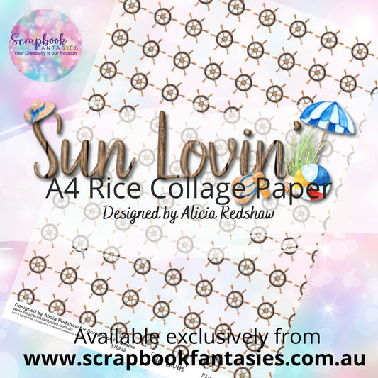 Sun Lovin' A4 Rice Collage Paper - Shipswheel Pattern 675242