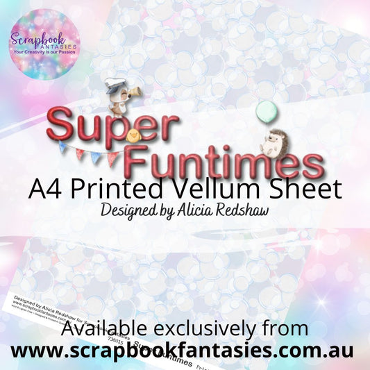 Super Funtimes A4 Printed Vellum Sheet - Bubbles 738015