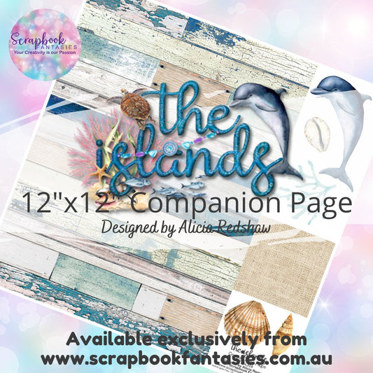 the islands 12"x12" Single-sided Companion Page - Multi Blue Timber 7384316