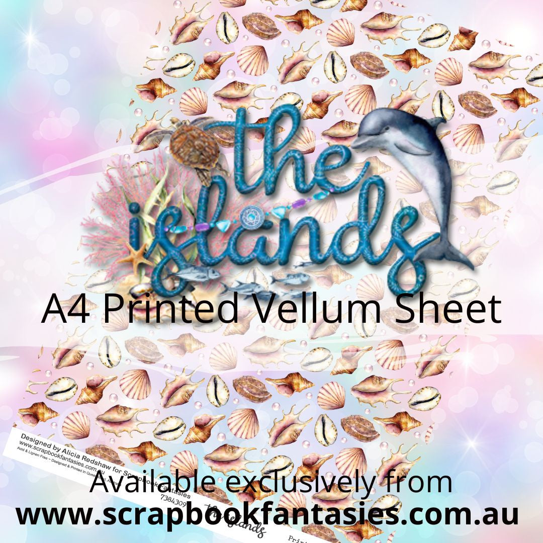 the islands A4 Printed Vellum Sheet - Shell Print 7384309