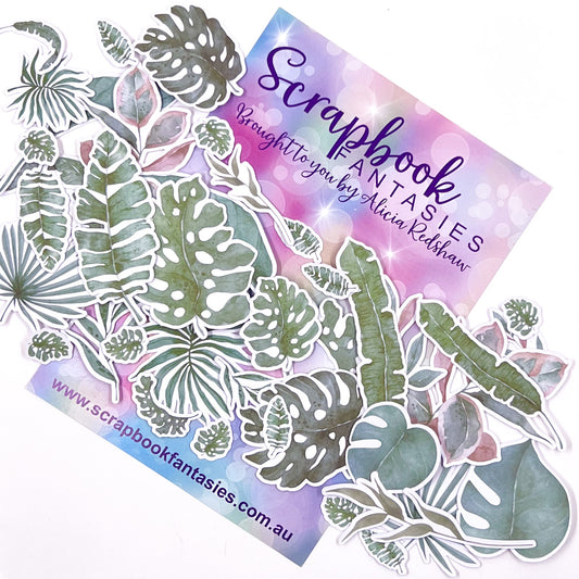 Tropical Ambience Colour-Cuts (38 pieces) Leaves - Designed by Alicia Redshaw