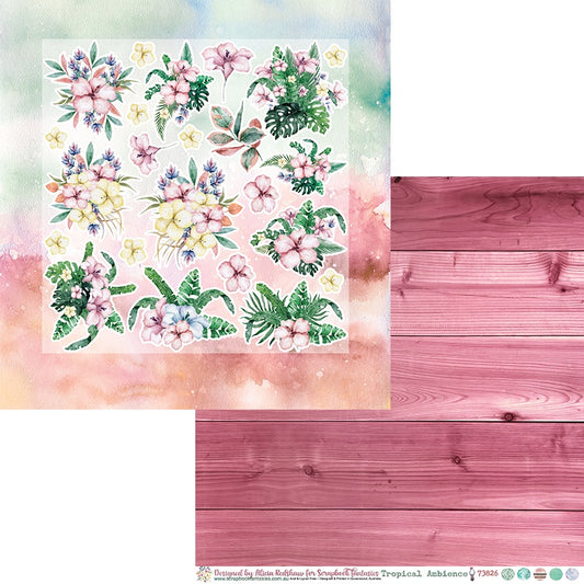 Tropical Ambience 12x12 Double-Sided Patterned Paper 6 - Designed by Alicia Redshaw Exclusively for Scrapbook Fantasies