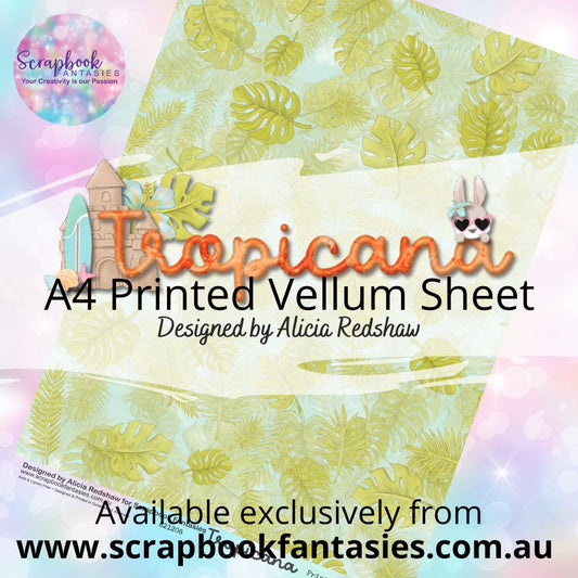 Tropicana A4 Printed Vellum Sheet - Leaf Collage 821208