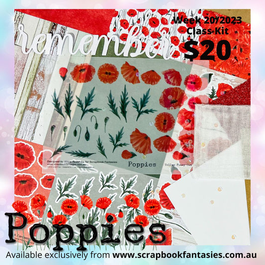 Class Kit - Live Classes Week 20/2023 with Alicia Redshaw (Monday 15 May) - Poppies