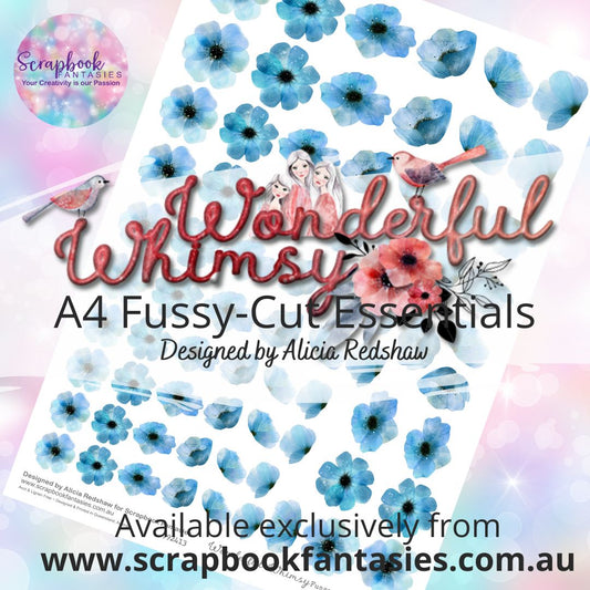 Wonderful Whimsy A4 Colour Fussy-Cut Essentials - Blue Flowers 992413