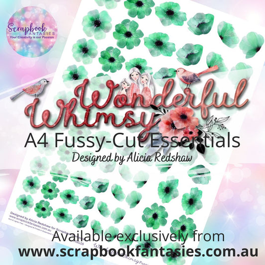 Wonderful Whimsy A4 Colour Fussy-Cut Essentials - Green Flowers 992418